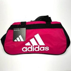 Adidas  Diablo  Small II Hex Solid Duffel Bag Gym Locker Pink Black White